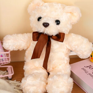 Peluche Oso Blanco con moño 32cm