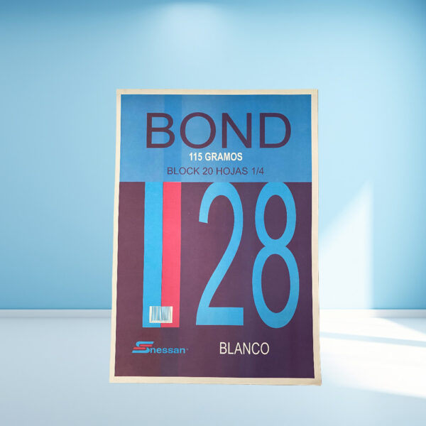 Block Bond 28 1/4 blanco x 20 hojas