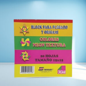 Block para Plegado y Origami Colores Neón Textura 15x15 20h